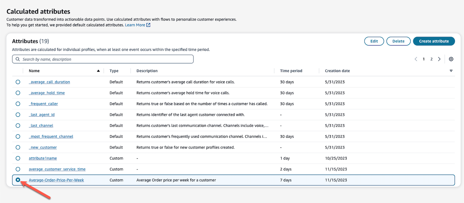Bearbeiten eines berechneten Attributs