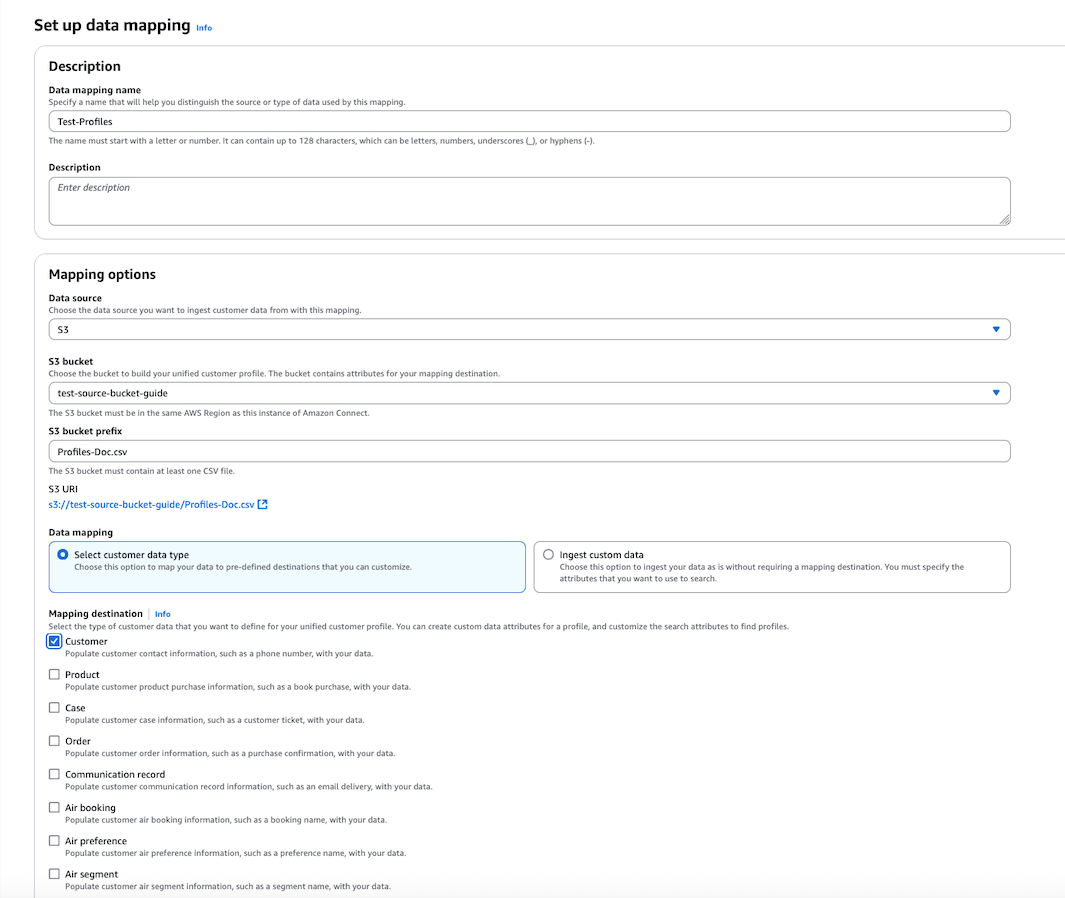 Erstellen Sie zwei Datenquellenintegrationen, die jeweils eine Zuordnung auf der Grundlage der beschriebenen Beziehung erstellen. Zum Beispiel: Konten/Profile.