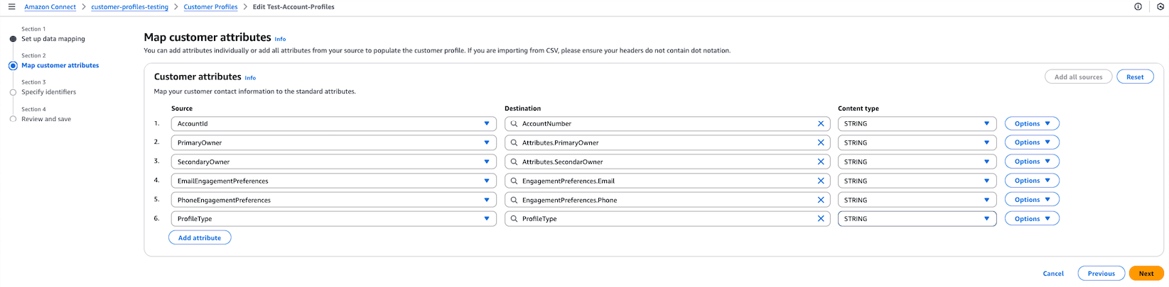 Wiederholen Sie den Vorgang, um kontobasierte Profile zu erfassen. Hinweis EngagementPreferences .Email und .Phone. EngagementPreference