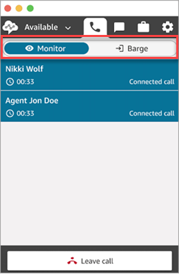 Die Optionen „CCP“, „Monitor“ und „Barge“ werden umgeschaltet.