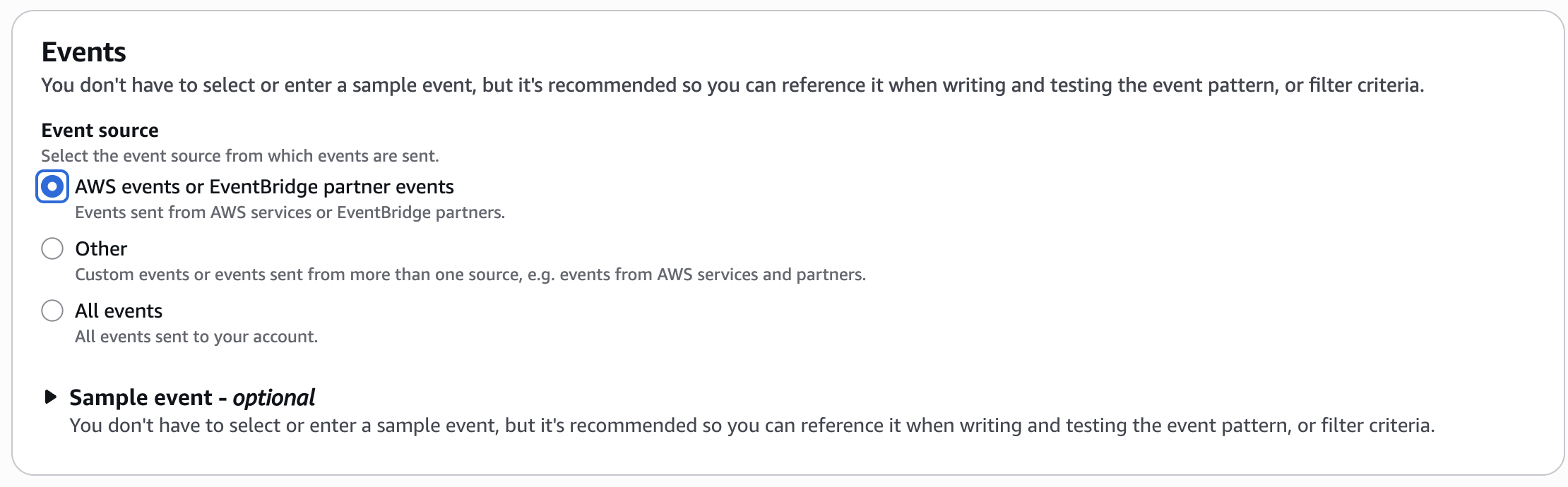 Das Drop-down-Menü „Ereignisquelle“ zeigt, dass aws.connect ausgewählt ist.