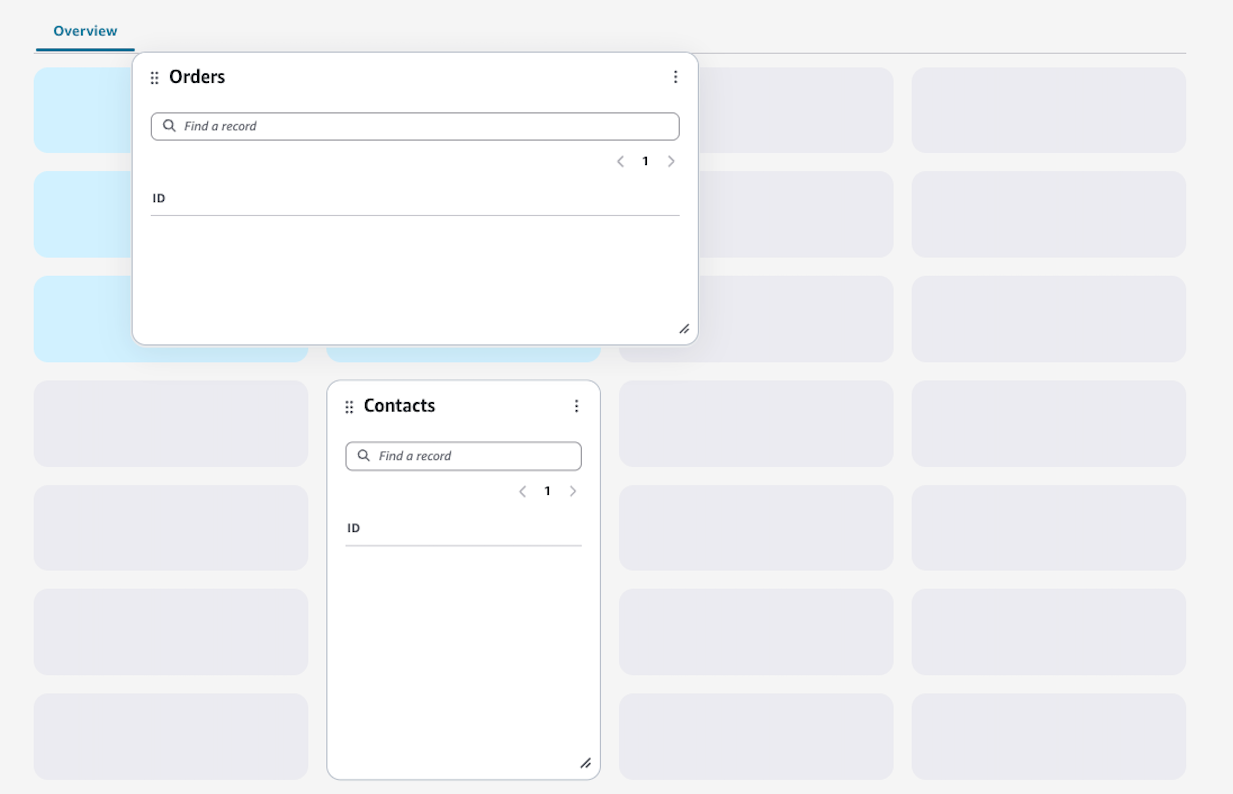 Passen Sie Ihre Widgets im Explorer-Layout an und ordnen Sie sie neu an.