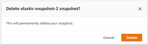 Diagramm: Elastic Cluster, Snapshot löschen