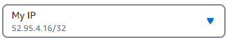 Das Drop-down-Menü „Meine IP“.