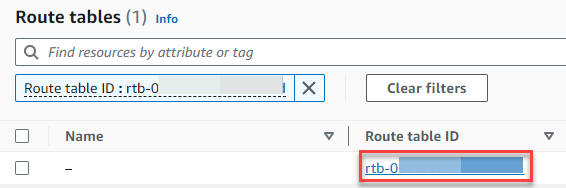 Liste gefilterter Routing-Tabellen