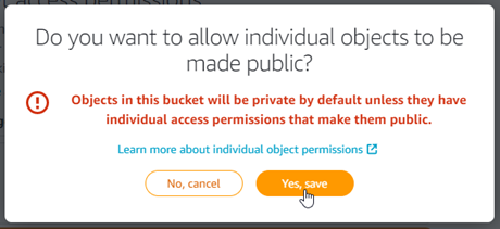 Die Schaltfläche Ja, speichern.