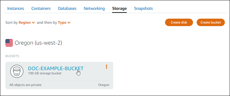 Der Lightsail-Bucket.