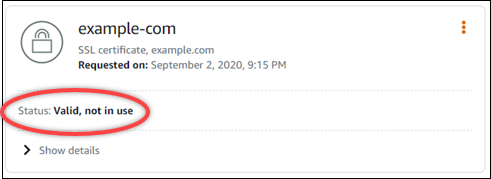 Validiertes Zertifikat SSL/TLS