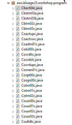 Einstiegspunkte für das Programm