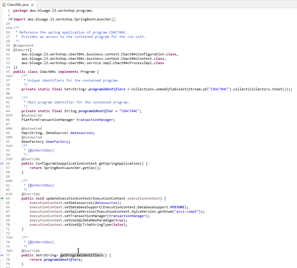 Beispielprogramm (Teilansicht)