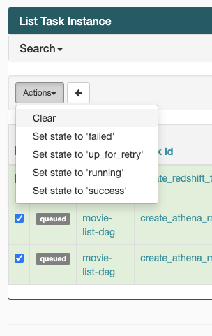 Apache Airflow Airflow-Aktionen