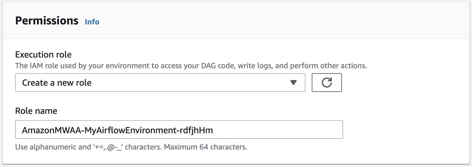 Dies ist ein Bild mit der Standardoption zum Erstellen einer neuen Rolle.