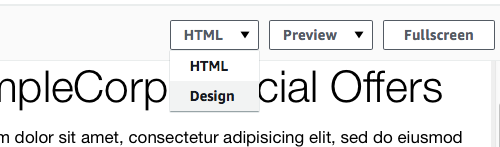 Wechseln Sie für Ihre Nachricht von der HTML- zur Entwurfsansicht.