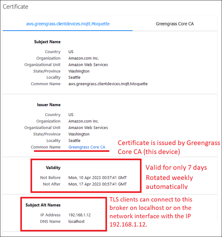 Beispiel für ein MQTT-Broker-Serverzertifikat