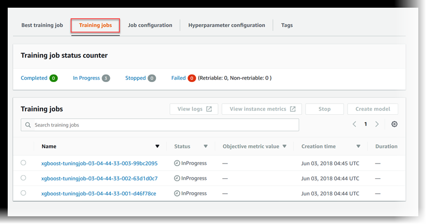 Speicherort der Trainingsjobs.