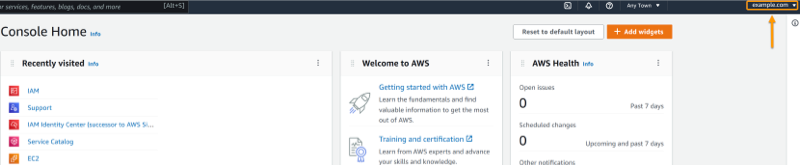 Der Benutzer hat sich bei angemeldet. AWS-Managementkonsole
