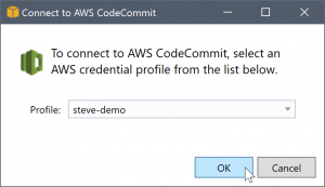 Auswahl eines Anmeldeinformationsprofils AWS