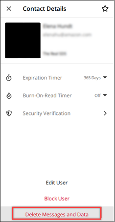 Die Option Nachricht löschen.