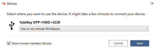 Auswahl zur Verwendung auf der Fernbedienung WorkSpace