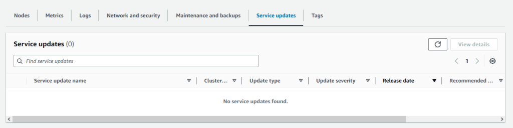 Captura de pantalla 2 de la consola de actualizaciones de servicio.