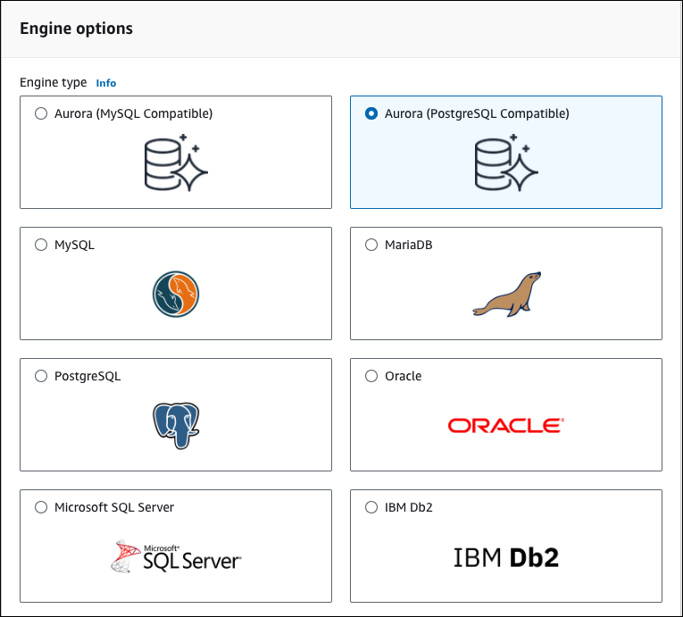 Seleccione el tipo de motor y la plantilla