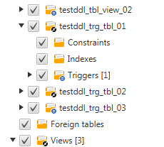 Resultado de la comparación de esquemas
