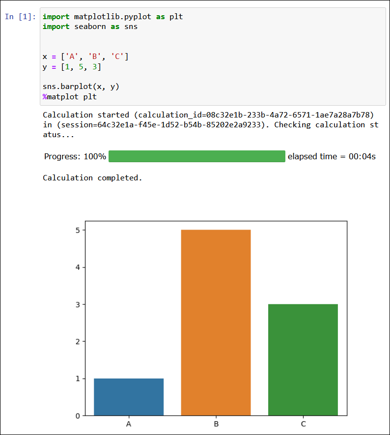Uso de %matplot para representar los datos de seaborn.