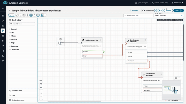 Un GIF que muestra cómo utilizar Bloqueo de errores de navegación.