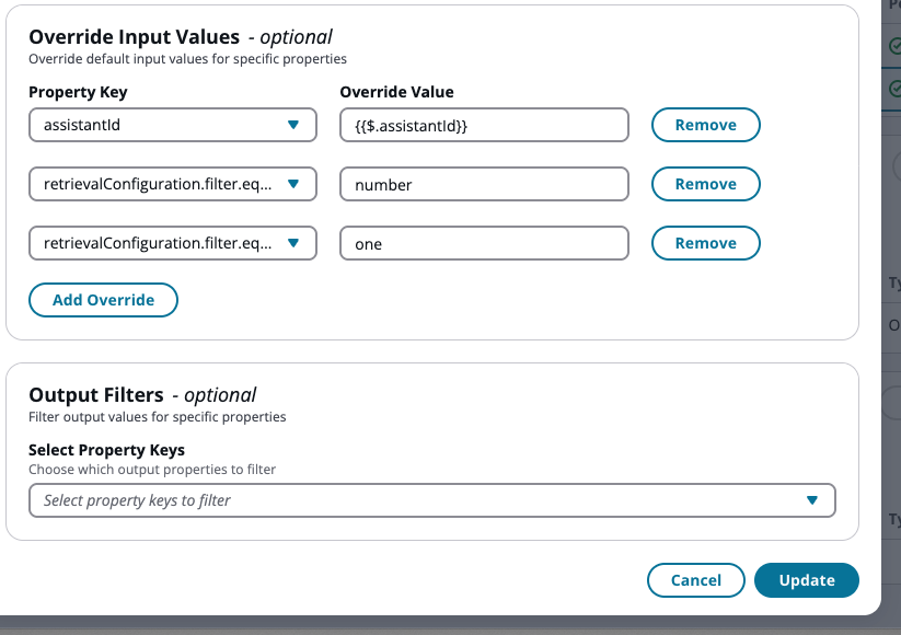 Se completó la configuración del filtro de etiquetas