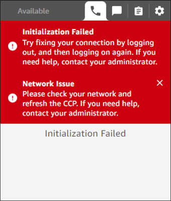 El CCP, el mensaje de error “Initialization Failed”.