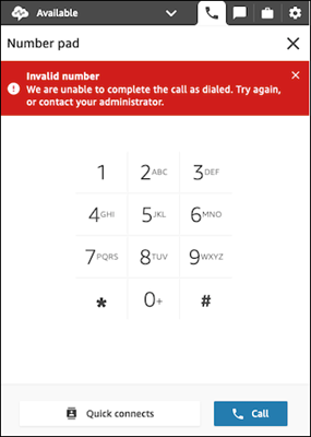 El CCP, el mensaje de error “Invalid number”.