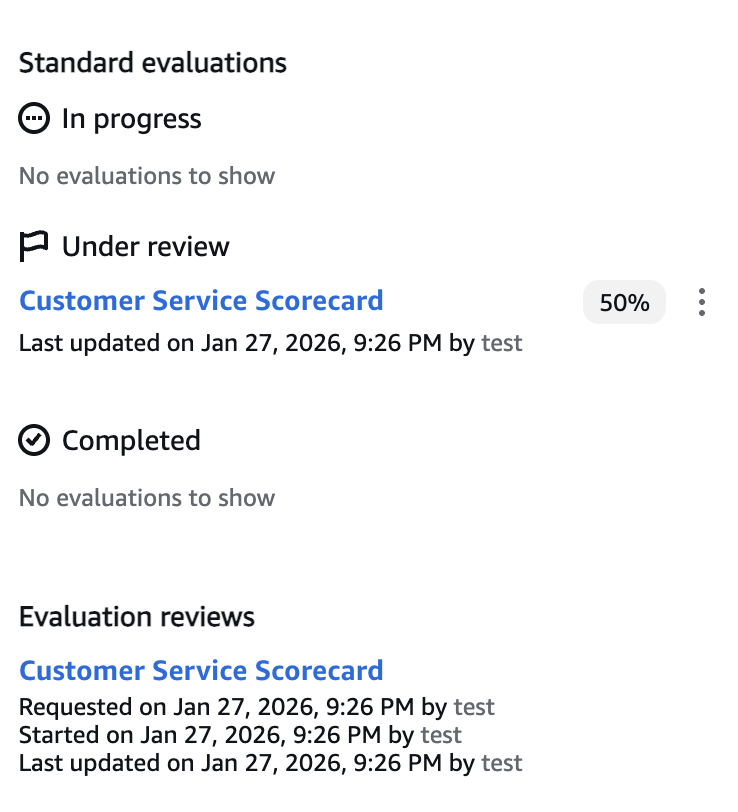Evaluación: revisión en curso