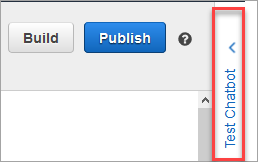 El botón de prueba del chatbot, en la parte derecha de la página.