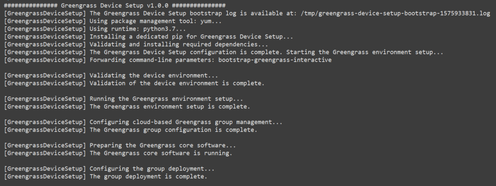 Mensajes de salida en el terminal.