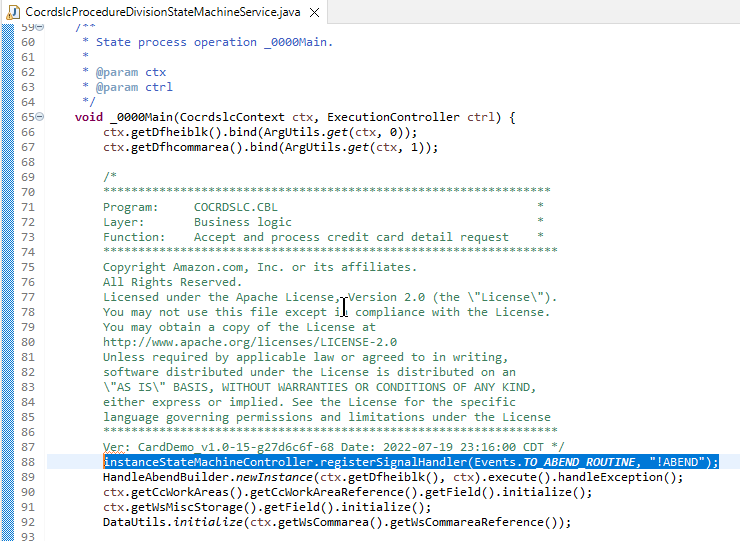 Servicio de statemachine que utiliza un evento de controlador de statemachine.