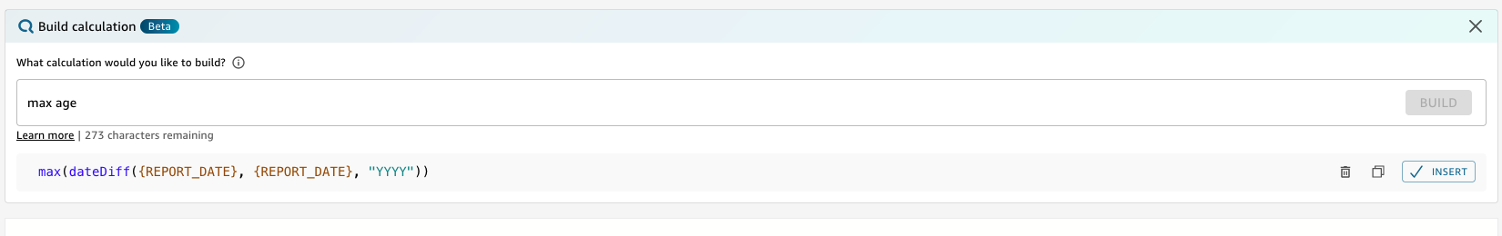 Incorporación de un campo calculado con la herramienta Crear.