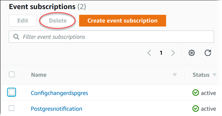 Supprimer un abonnement aux notifications d’événements