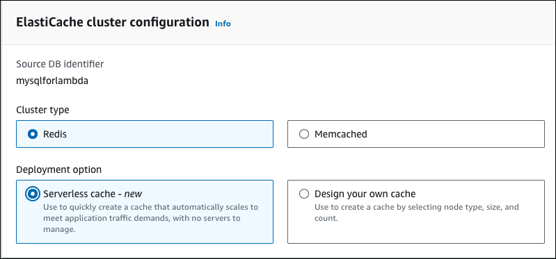 Choisissez le type de cluster et l’option de déploiement.