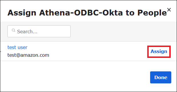 Choisissez Assign (Affecter), puis Done (Terminé).