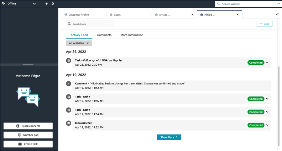 Le flux d’activités.