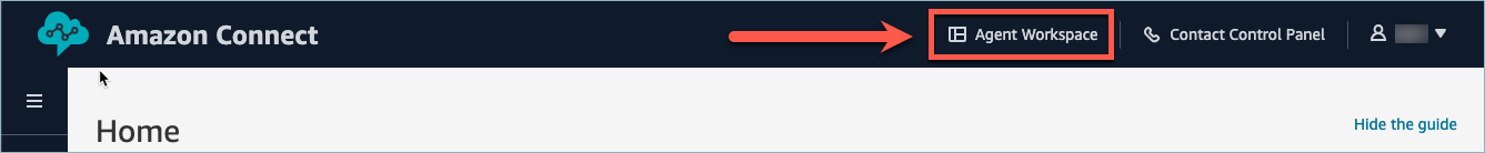 Ouvrez l’Espace de travail de l’agent.