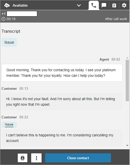 Le CCP, une transcription, un problème.