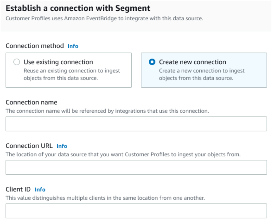 La page Établir une connexion.