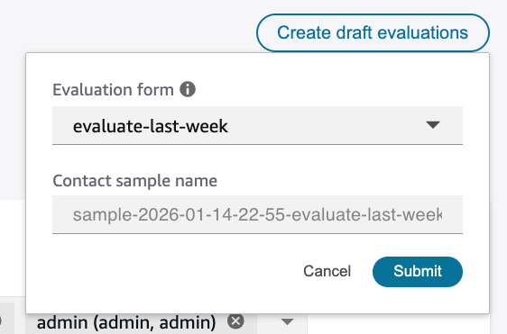 Sélectionnez le formulaire d'évaluation