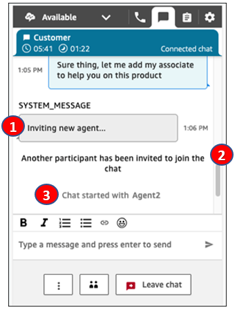 Le CCP, messages affichés à l’agent et au client.