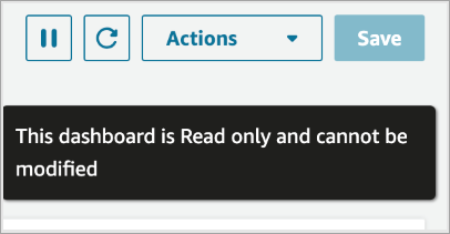 Page du rapport avec le bouton Enregistrer désactivé et un message indiquant que le rapport est en lecture seule.