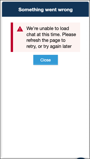Message indiquant qu’une erreur s’est produite.