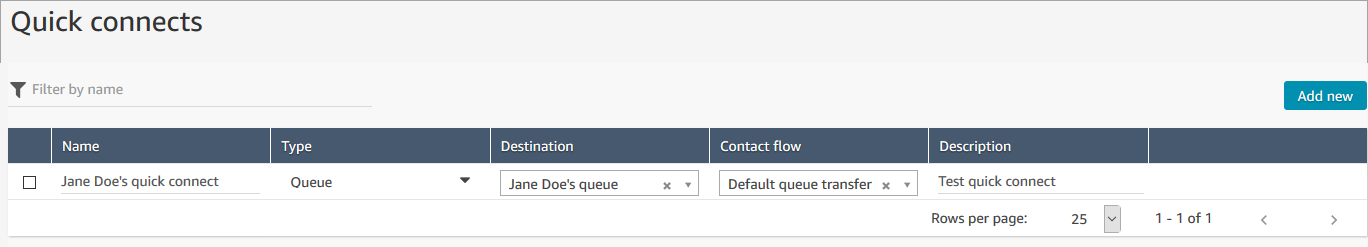 Connexion rapide pour Jane Doe.