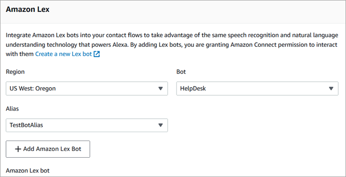 Page Flux, section Amazon Lex.
