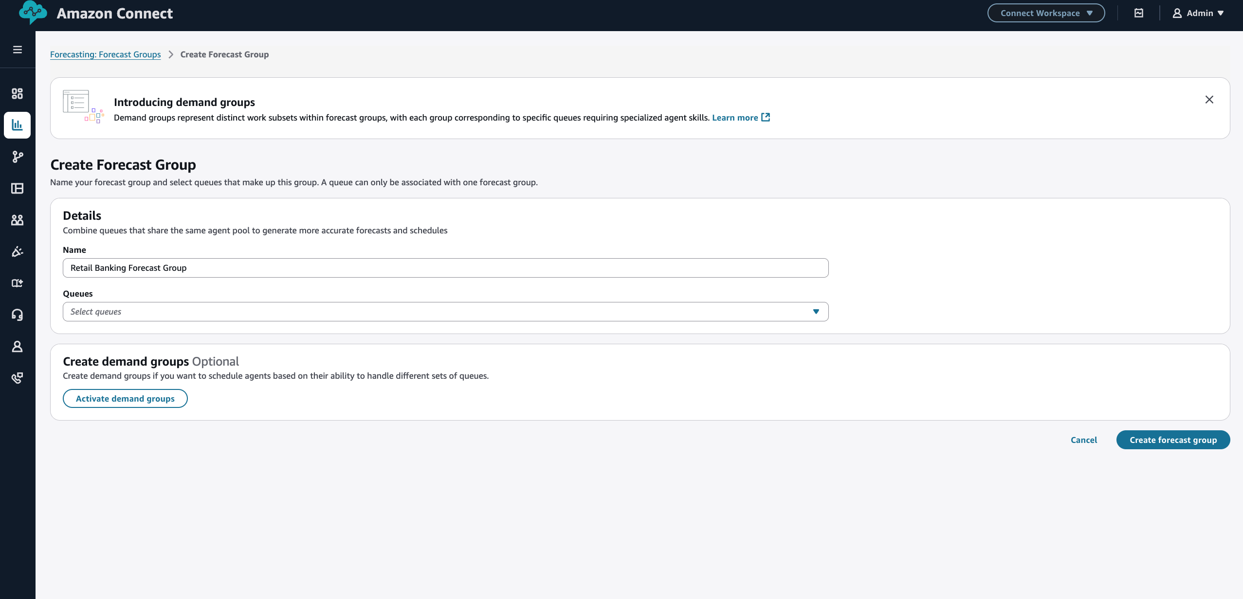 Image pour activer les groupes de demandes.